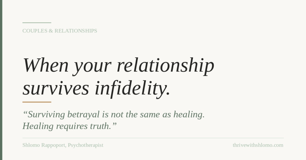 When Your Relationship Survives Infidelity — What Comes Next